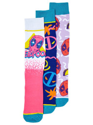 Deadpool Adult Mens 3 Pair Wade Wilson Marvel Crew Socks Set