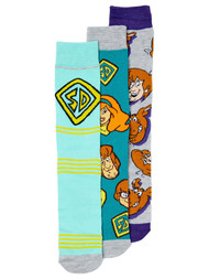 Bioworld Adult Mens 3 Pair Scooby Doo Shaggy Crew Socks Set