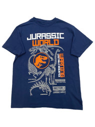 Jurassic World Boys Navy Short Sleeve Dinosaur T-Rex T-Shirt Shirt