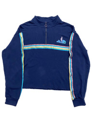 Disney JRs Womens Blue Sparkle Lilo & Stitch Sweatshirt Sweat Shirt Top