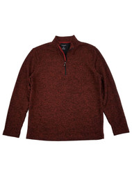 Van Heusen Mens Chili Oil Flex Fleece Quarter-Zip Pullover Sweatshirt