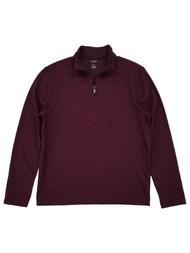 Van Heusen Mens Spiced Currant Never Tuck Quarter-Zip Pullover Sweatshirt