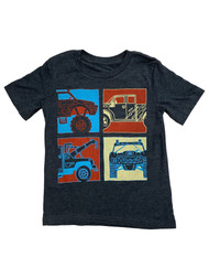 Jumping Beans Boys Gray Short Sleeve Racing Cars Trucks Tee Shirt T-Shirt