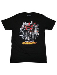 Minecraft Dungeons Mens Black Short Sleeve Crew Neck Graphic T-Shirt