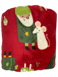 The Big One Plush Red Christmas Gnomes Oversized Throw Blanket, 5 ft x 6 ft
