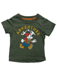 Disney Infant Boys Olive Green Mickey Mouse Adventure Baby Tee Shirt
