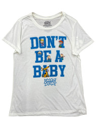 Nickelodeon Junior Womens White Rugrats Don't Be a Baby Tee Shirt T-Shirt