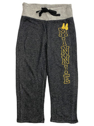 Disney Girls Gray & Gold Minnie Mouse Sweat Pants Small (6/6X)