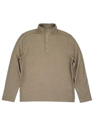 Van Heusen Mens Tau Brindle Never Tuck Long Sleeve Button Mock Pullover