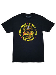 Cobra Kai Mens Black First Strike Short Sleeve Crew Neck T-Shirt