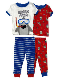 Koala Kids Infant Boys 4pc Shark Pajamas T-Shirts & Pants Baby Sleep Set 12m