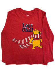 Disney Jumping Beans Infant & Toddler Boys Red Pooh Bear Holiday Tee Shirt