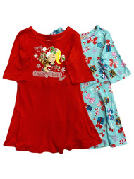 Jojo Siwa Girls 2pc Candycane Christmas Holiday Tee Shirt Dress Set