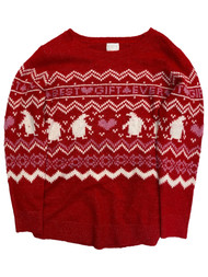 Aglow Womens Maternity Red Best Gift Ever Christmas Holiday Sweater X-Large