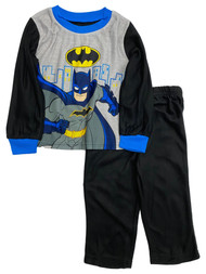 DC Comics Toddler Boys Gray & Black Flannel Batman Pajamas Sleep Set