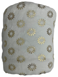The Big One Oversized Ivory & Gold Foil Geo Microplush Throw Blanket - 5ft x 6ft