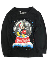 Disney Infant & Toddler Boys Mickey Mouse Snow Globe Holiday T-Shirt Shirt