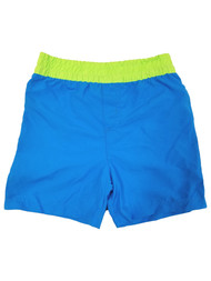 Infant & Toddler Boys Blue & Neon Green Swim Trunks Board Shorts