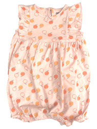 Carters Infant Girls Pink Orange Print Baby Romper Bodysuit