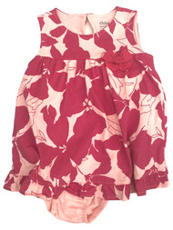 Carters Infant Girls Pink Flower Print Baby Romper Bodysuit