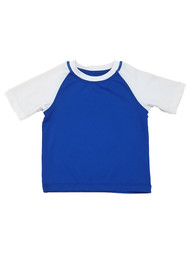 Infant & Toddler Boys Blue & White Rash Guard Swim Shirt