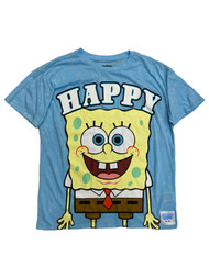 Nickelodeon Junior Womens Blue Spongebob Happy Tee Shirt T-Shirt 3X