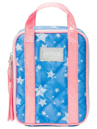 Justice Quilted Denim Stars Rectangular Lunch Bag Tote, Insulated Lunchbox