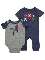 Marvel Infant Boys 2pc Spider-Man Baby Outfit Bodysuit & Coverall Set