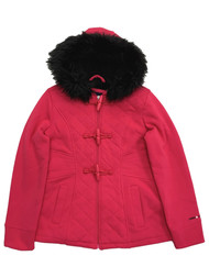 Limited Too Girls Pink Quilted Hooded Sherpa Lined Winter Coat Jacket 10-12