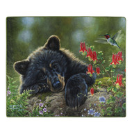 American Heritage Royal Plush Bear Throw Blanket "Wish I Could Fly", 50" X 60"