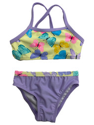 Infant & Toddler Girls Purple Butterfly 2 Pc Bikini Swimming & Bathing Suit