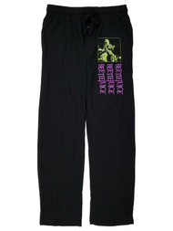 Beetlejuice Mens Black Sleep Pants Lounge Pant Pajama Bottoms
