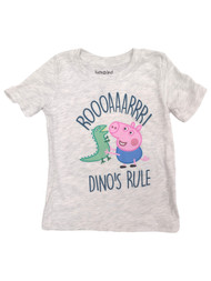 Jumping Beans Peppa Pig Toddler Boys Gray George & Dino T-Shirt Tee Shirt
