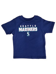 Seattle Mariners Baseball Toddler Boys Navy Blue Ball Logo T-Shirt