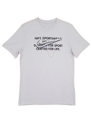 Nike Mens Light Gray Sportswear Graphic Tee Crew Neck Short Sleeve T-Shirt