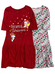 Nickelodeon Girls JoJo Siwa Red & Gray 2pc Tee Shirt Dress Set