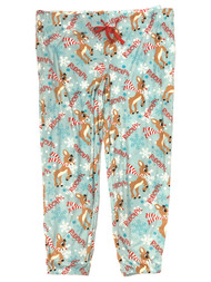 Rudolph Red Nosed Reindeer Womens Soft Joggers Sleep Pants Pajama Bottoms