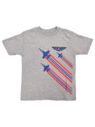 Top Gun Boys Gray Short Sleeve Fighter Pilot Maverick Shirt T-Shirt