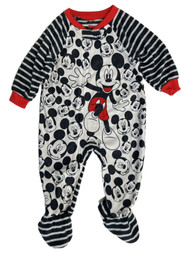 Disney Infant & Toddler Boys Striped Mickey Mouse Blanket Sleeper Pajamas