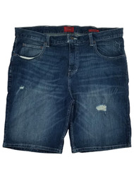 The Foundry Mens Medium Stone Wash Flex Ripped Denim Shorts