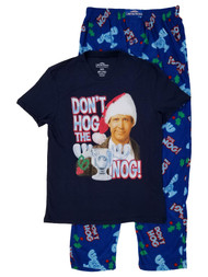 National Lampoons Christmas Vacation Mens Dont Hog Nog Sleepwear Pajama Set