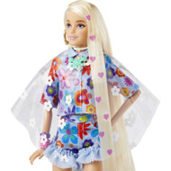 Barbie Extra Doll #12 in Floral 2-Piece Outfit with Pet Bunny & Long Blonde Hair