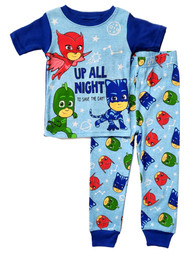 Toddler Boys PJ Masks Catboy Owlette & Gekko 2PC Blue Print Pajama Set 3T
