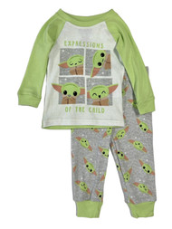 Star Wars Infant Boys Green 2PC Expressions Of The Child Yoda  Pajama Set