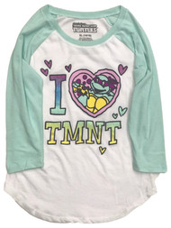 Teenage Mutant Ninja Turtles Girls Sparkle I Love TMNT Tee Shirt