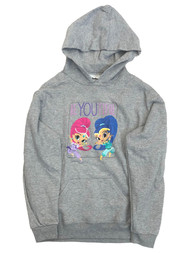 Nickelodeon Girls Gray Shimmer & Shine Be You Tiful Hoodie Sweatshirt