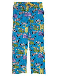 Sesame Street Mens Blue Knit Lounge Pant Sleep Pants Pajama Bottoms