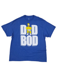 The Simpsons Mens Blue Homer Simpson Dad Bod Short Sleeve T-Shirt XX-Large