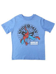 Marvel Boys Light Blue Spider-Man Tee Shirt T-Shirt