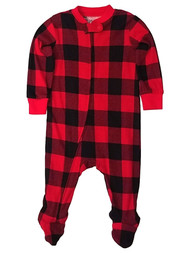 Infant Boys Red Buffalo Plaid Footie Sleeper Pajama Sleep & Play
